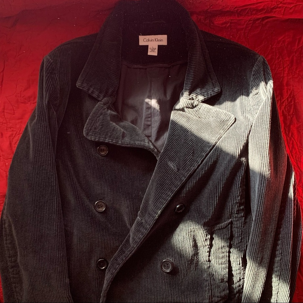 Calvin Klein black corduroy jacket/blazer